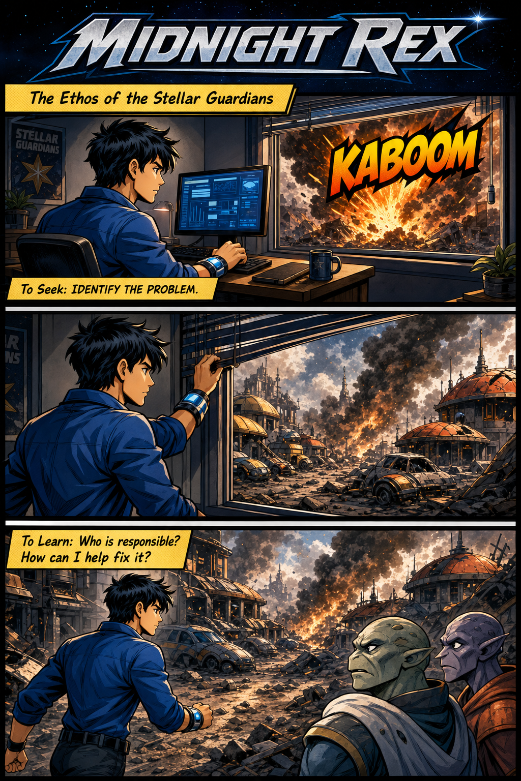 Case File 00: Midnight Rex, comic page 2